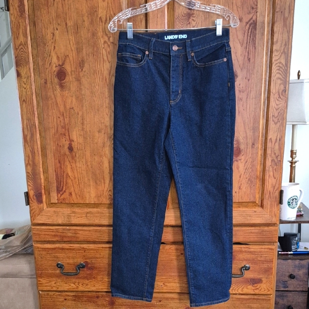 Lands End Straight Leg Blue Jeans 6 Sustainable Denim